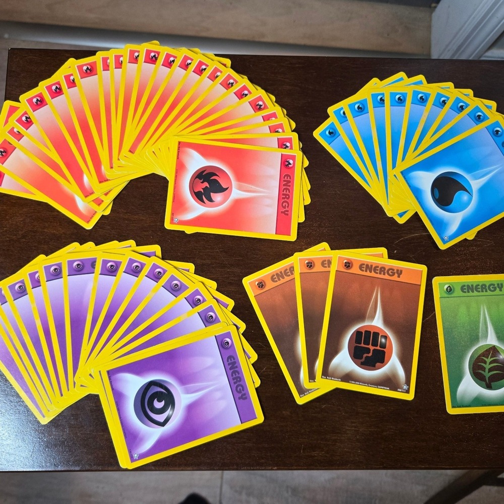 Pokemon Energy Cards Neo Genesis Lot (52) Vintage 2000 Good Condition